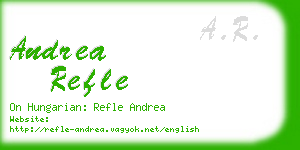 andrea refle business card